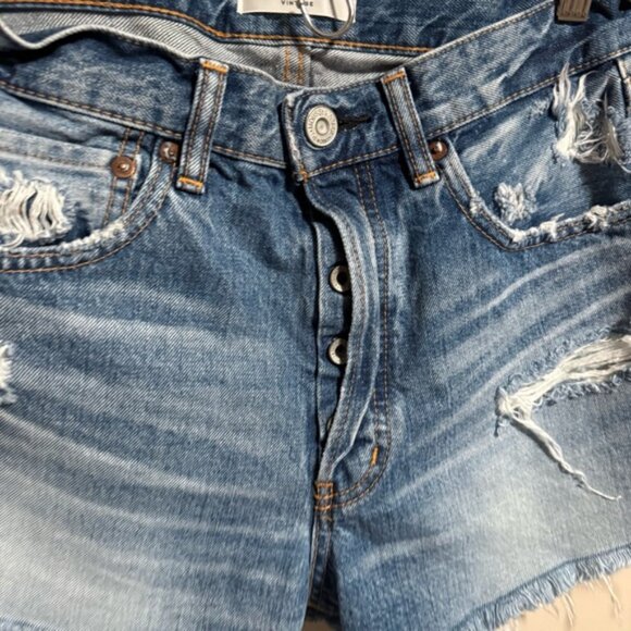 MOUSSY VINTAGE Sunnyvale High-Rise Cut-Off Denim Shorts- Size 26 - Picture 4 of 13
